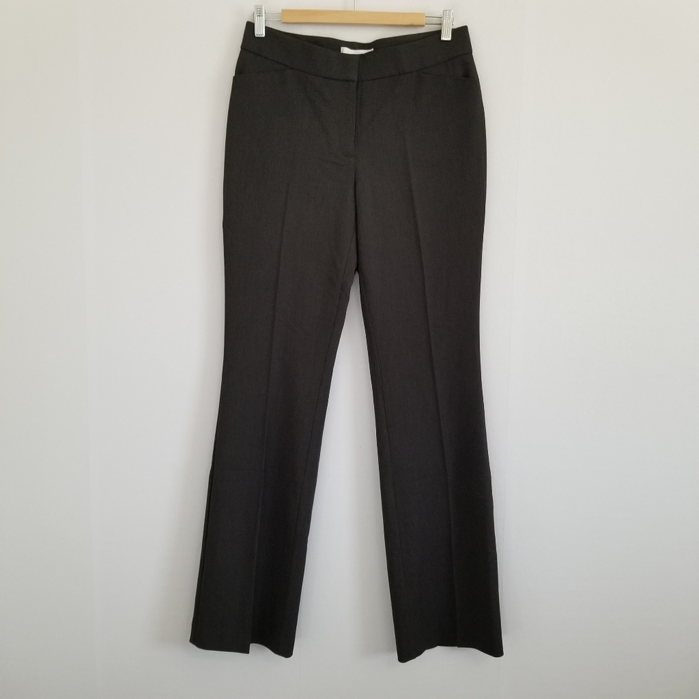 NWOT Lark & Ro Dark Charcoal Bootcut Trousers Pants Size 4L 4 Long